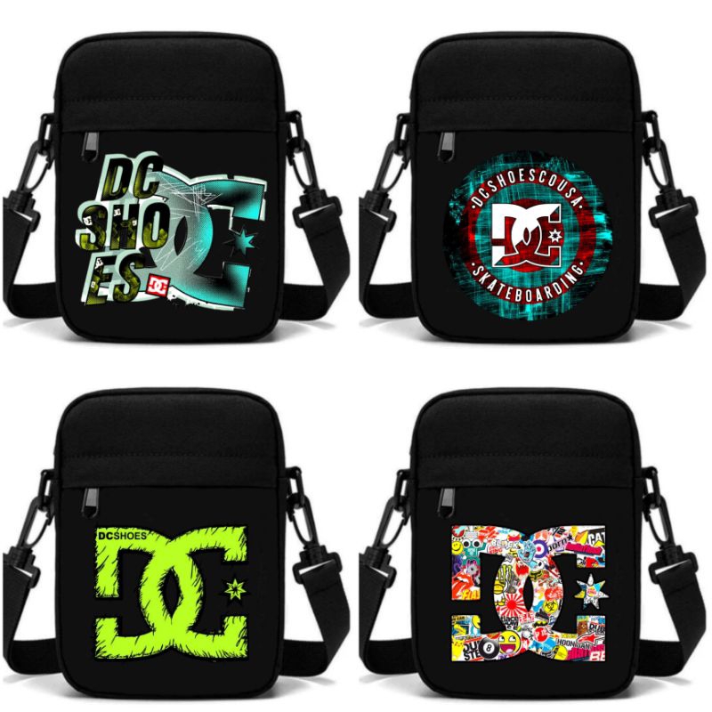 Tas Selempang Hitam DC ShoesUsa Distro Bahan 100% Kanvas Cordura / Tas Selempang Mini DC ShoesUsa / 