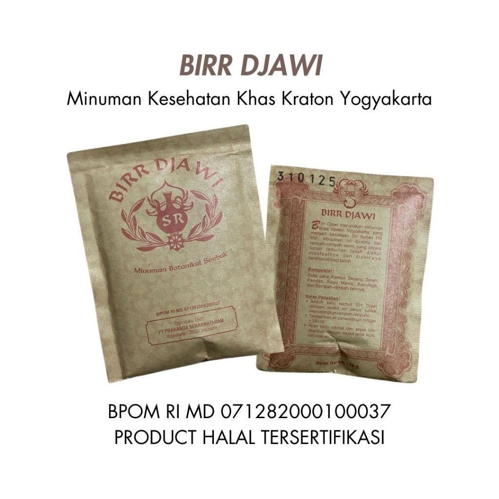 

Birr Djawi (Sachet) | Minuman Kesehatan Khas Kraton Yogyakarta