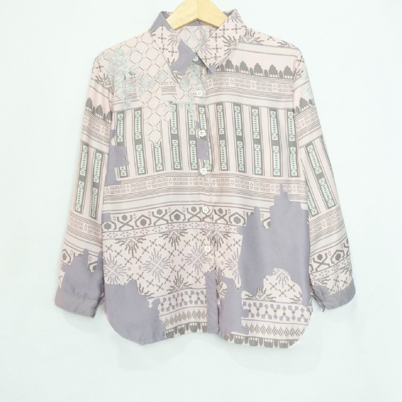 PROMO / BAHAN PREMIUM / MELLA KEMEJA SILK MAXMARA BATIK / Kemeja Kantor / kemeja silk / kemeja batik