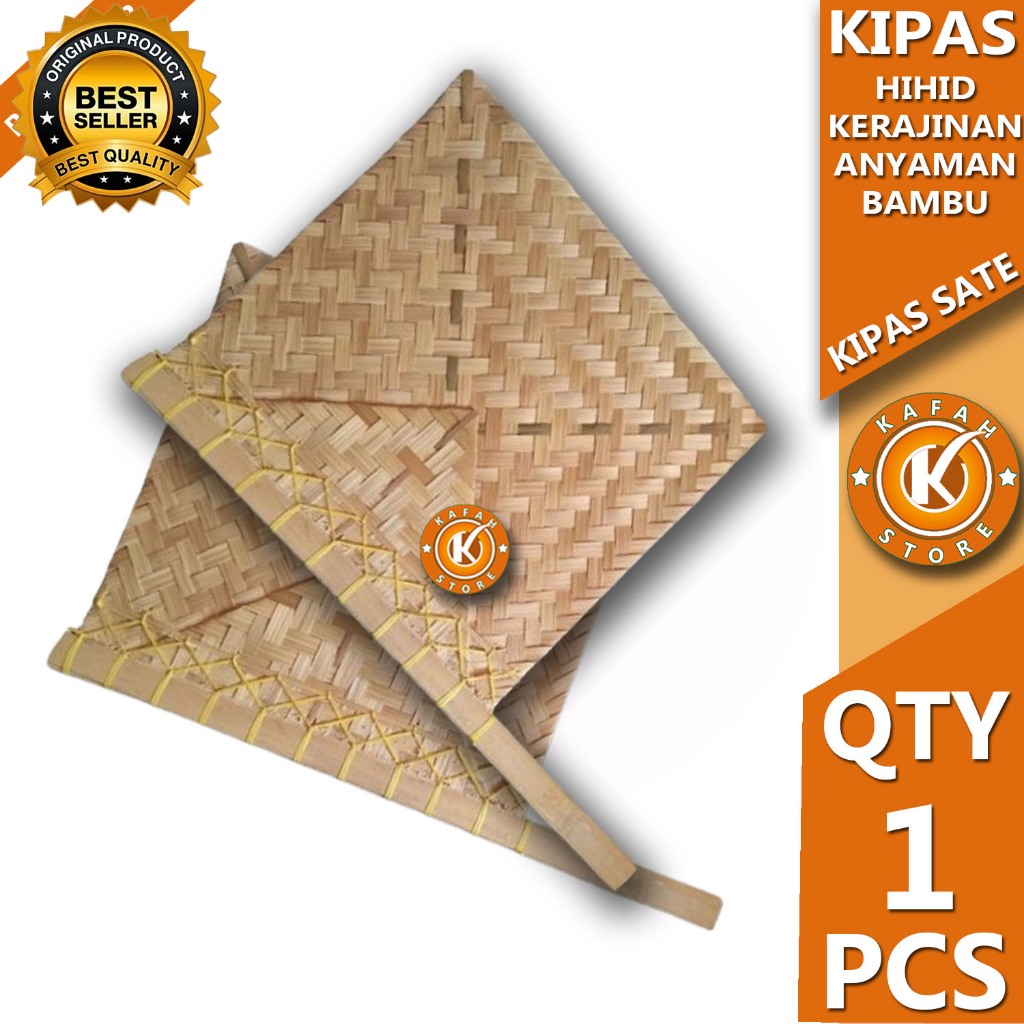 KIPAS HIHID KERAJINAN ANYAMAN BAMBU KIPAS SATE kafah store