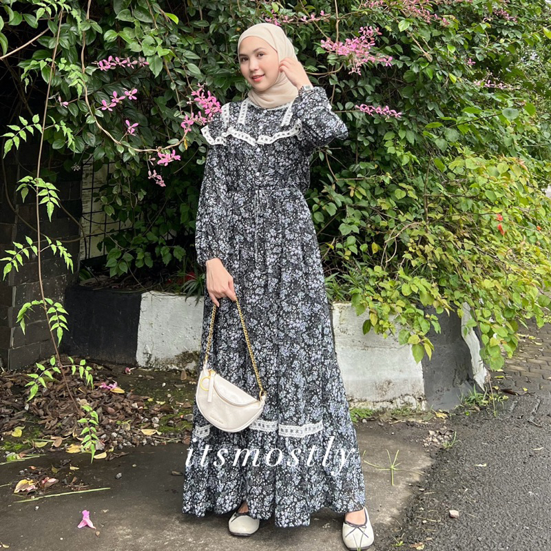 ITSMOSTLY - Dayana Dress (Gamis Floral / Floral Dress Premium)
