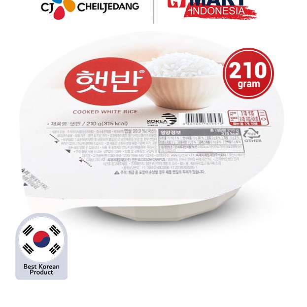 

Free Ongkir CJ Hetbahn Cooked White Rice Nasi Putih Instan Korea 21g