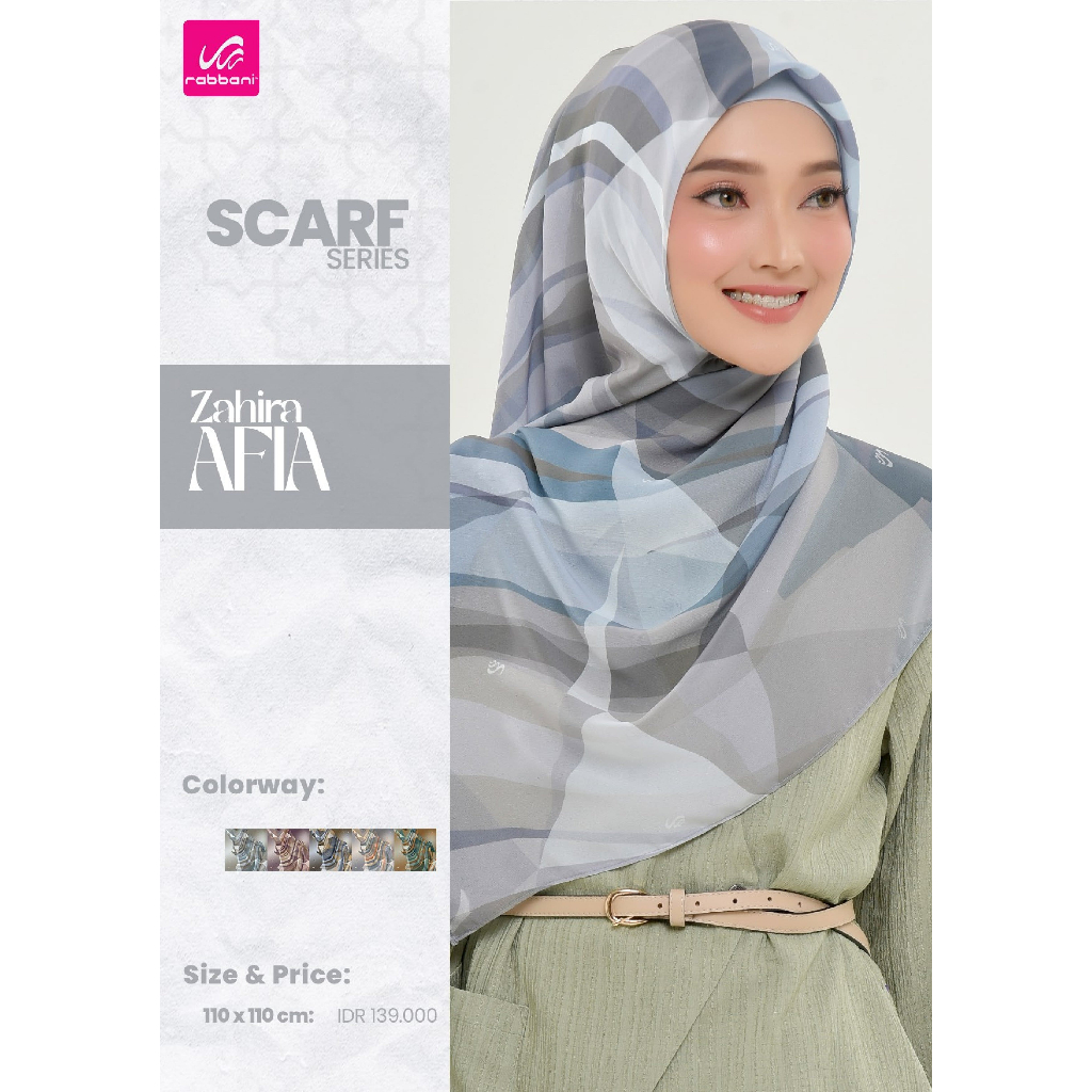 RABBANI ORI KERUDUNG SEGI EMPAT MOTIF RABBANI ZAHIRA AFIA