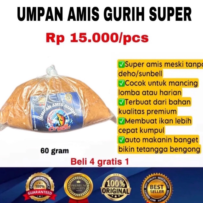 OOR939 XG34448 Beli 4 gratis 1 umpan Amis Gurih crazy rich 21