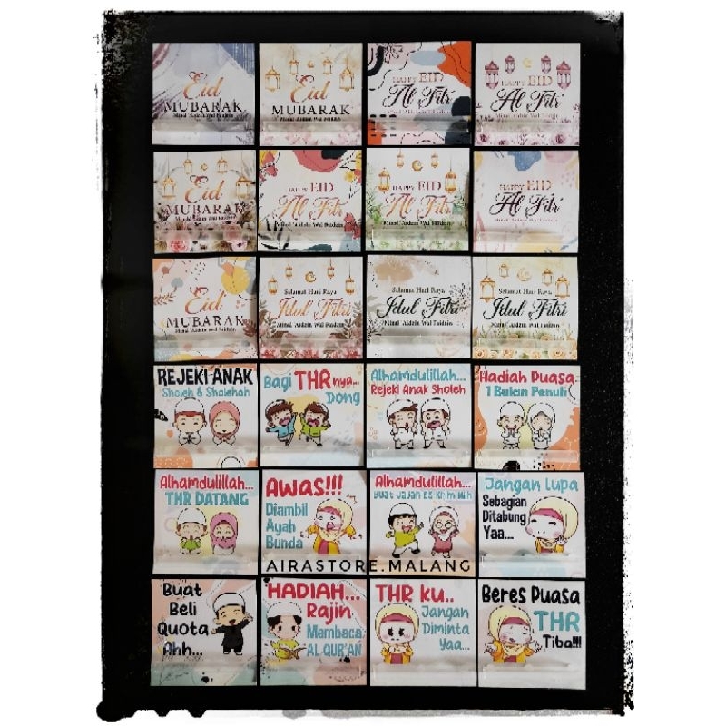 

Amplop angpao lebaran idul fitri sedotan unik lucu Harga 1 pcs minimal order 20 pcs