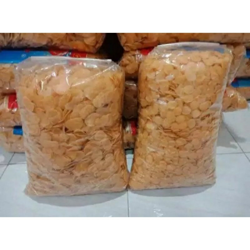 

2 kali gram krupuk udang koin super gurih