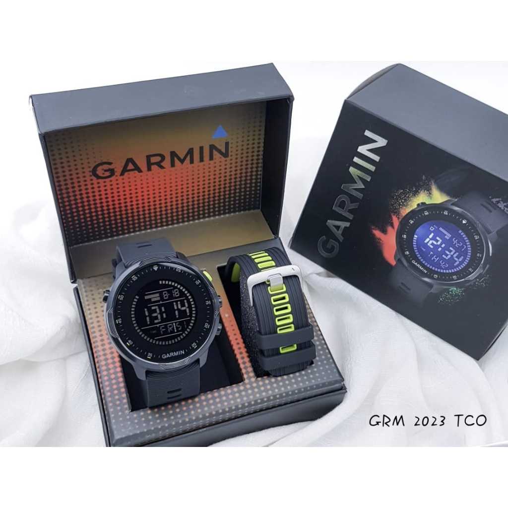 Jam Tangan Pria GARMIN 2023 Running Rubber Digital Sporty