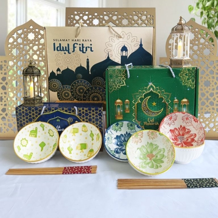 TERPERCAYA AVELINE Hampers Lebaran Mangkok Set Japanese Parsel Idul Fitri  Mangkok Japanese Bowl Set