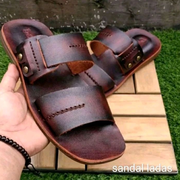 Sandal Kulit Asli/Sandal Pria Dewasa/Sandal kulit Original/Sandal/Sandal slop/Sandal Top Pria/Sandal