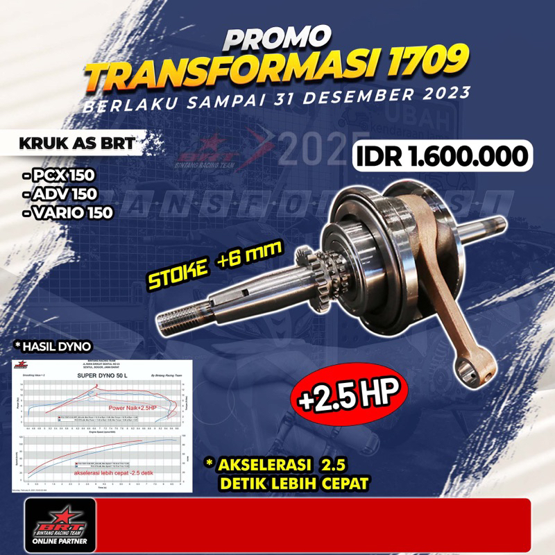 Kruk As BRT Vario 125 Vario 150 PCX 150 ADV 150 Stroke Up