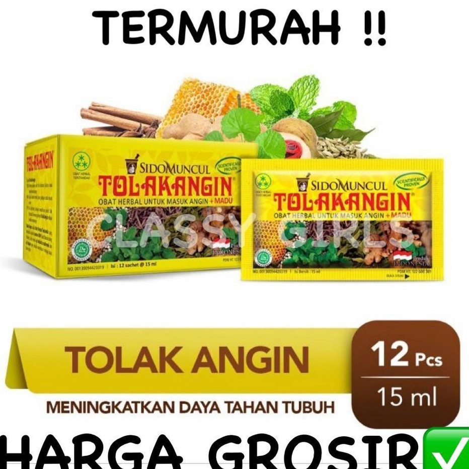 

HOT Tolak Angin Cair Sido Muncul isi 12 Sachet
