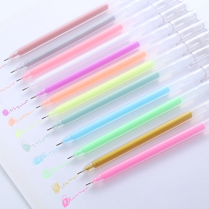 

EMA594 PROMO ALE 12pcs Pena Pen Pulpen Gel Warna Warni GMST82
