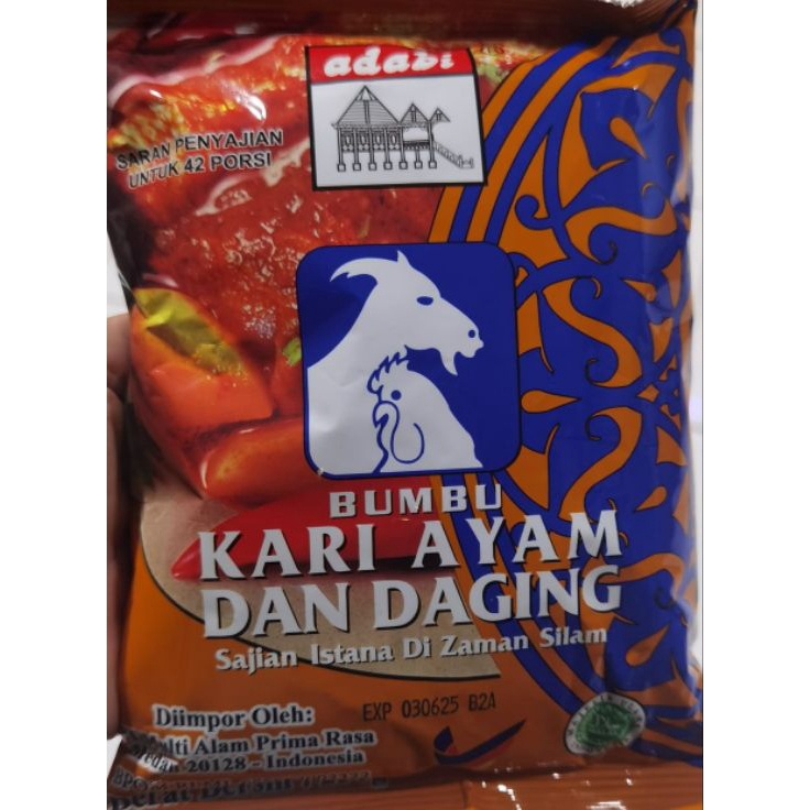 

77 Kari ayam dan daging adabi 25 gram promo