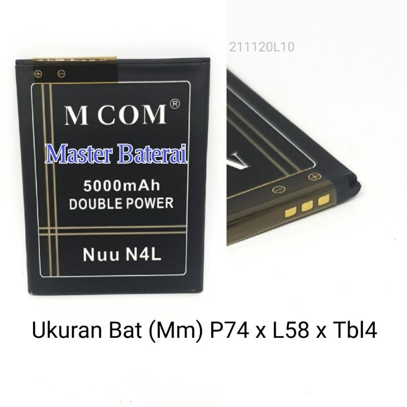 Baterai NuuN4L Nuu N4L NuN4L Nu N4LDouble IC Mcom ORIGINAL