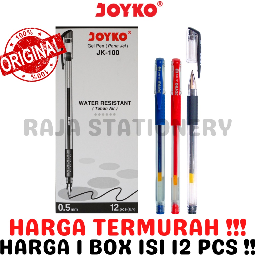 

WCC665 PENJUALAN CEPATBEST SELLER JOYKO GEL PEN JK1 PEN BLACK BLUE RED PULPEN PENA JOYKO HITAM BIRU MERAH LUSIN 12PCS