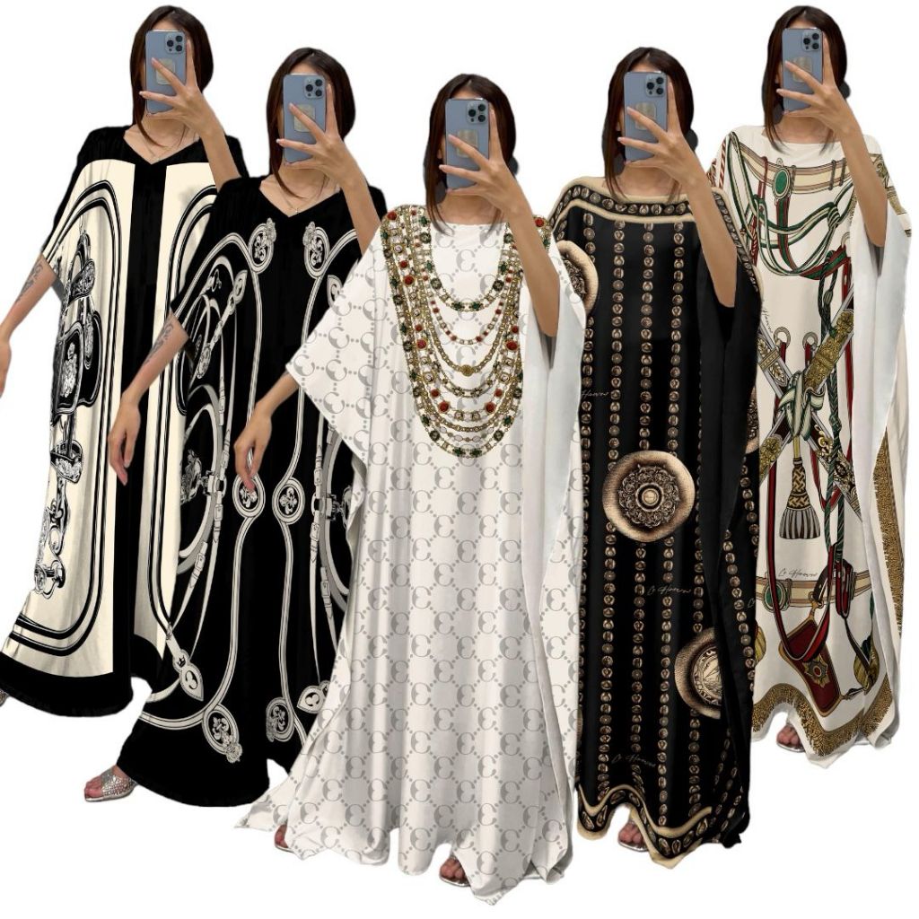Kaftan Wanita Premium Armani Silk - DOHA CE homeware Heritage