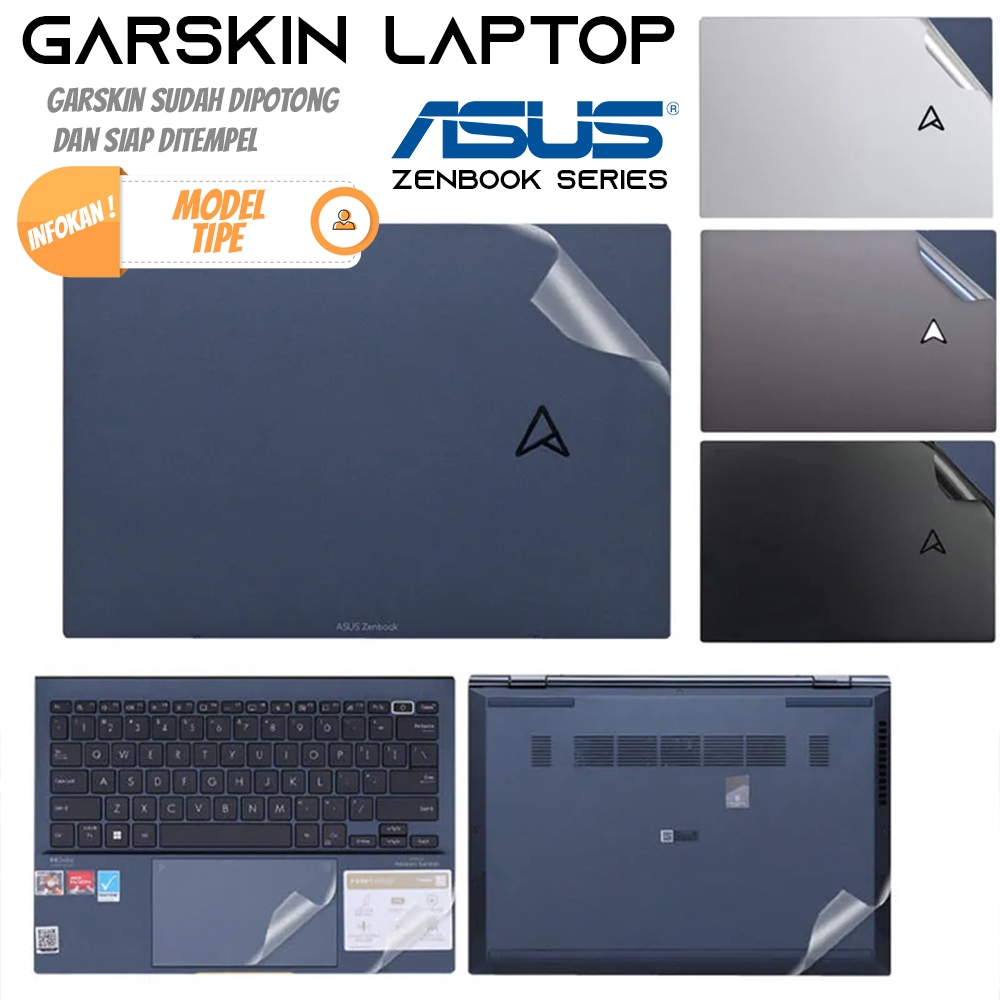 Garskin Laptop Asus ZenBook | Garskin Laptop FullBody | Skin Laptop Protector | Garskin Transparan |