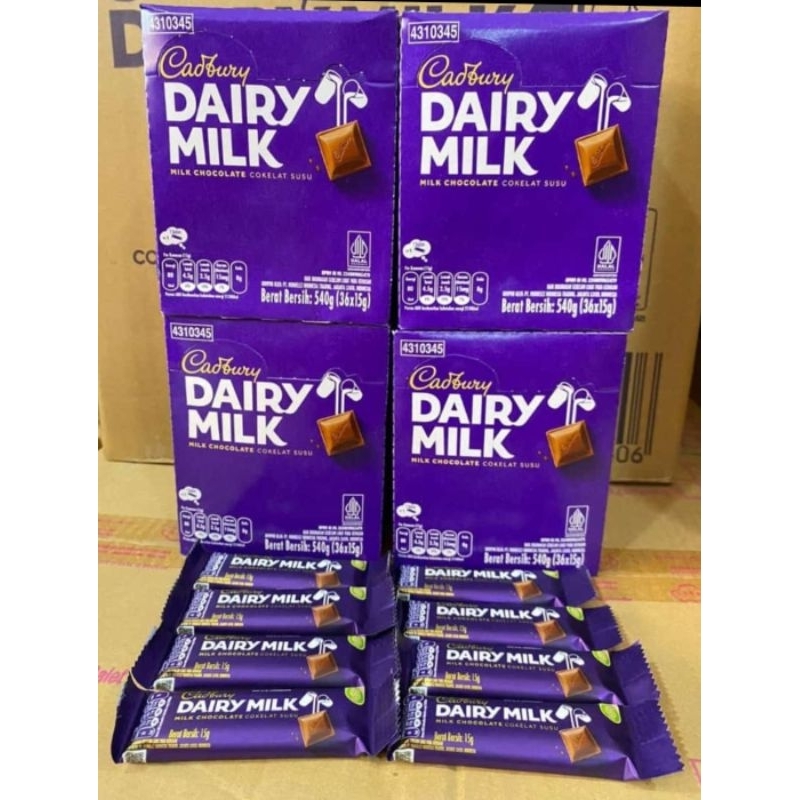 

CADBURY COKLAT DAIRY MILK 15 GR (ISI 36 PCS)