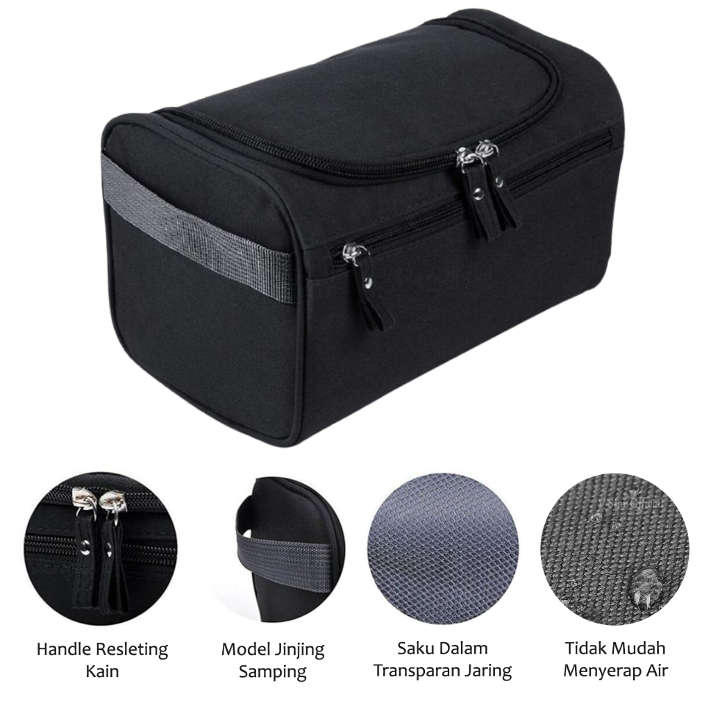 TAS TRAVELING PAKAIAN POUCH MANDI WATERPROOF HAND CARRY SABUN HANDUK MEDIS MAKEUP KECIL PRIA WANITA