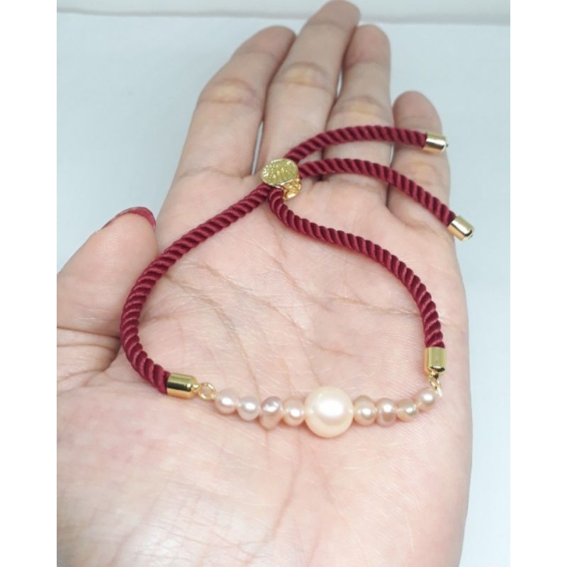 Gelang tali mutiara air tawar | Mutiara Lombok Asli