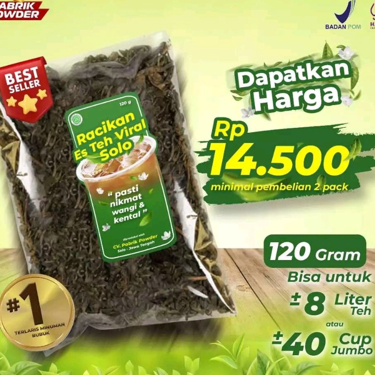 

NOP655 Ready Stok Racikan Teh Asli Solo Wangi Sepet Legi Kentel 12 gram