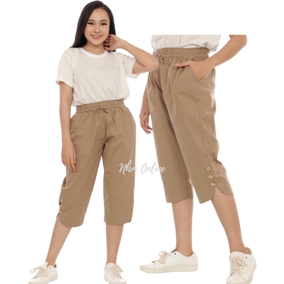 MQJ252 ORIGINAL NHM Celana Pendek Wanita 78 variasi Kancing Jumbo Melar KC3