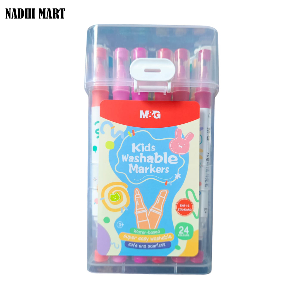 

SPIDOL 2 SISI 24 WARNA / KIDS WASHABLE MARKER M&G 24W APMT3412 (48)