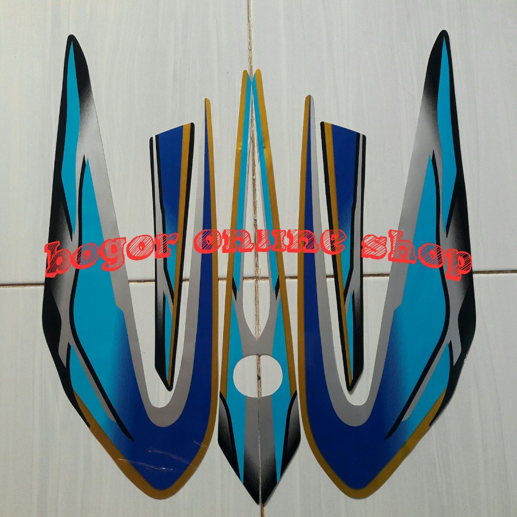 sticker striping motor yamaha rxs 1999 biru