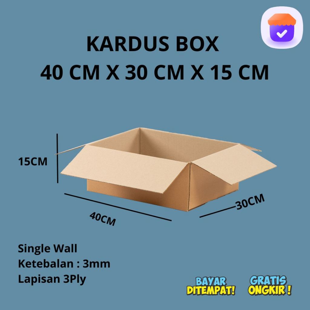 

Kardus Karton Box Packing Polos Pindahan 40 x 30 x 15 CM