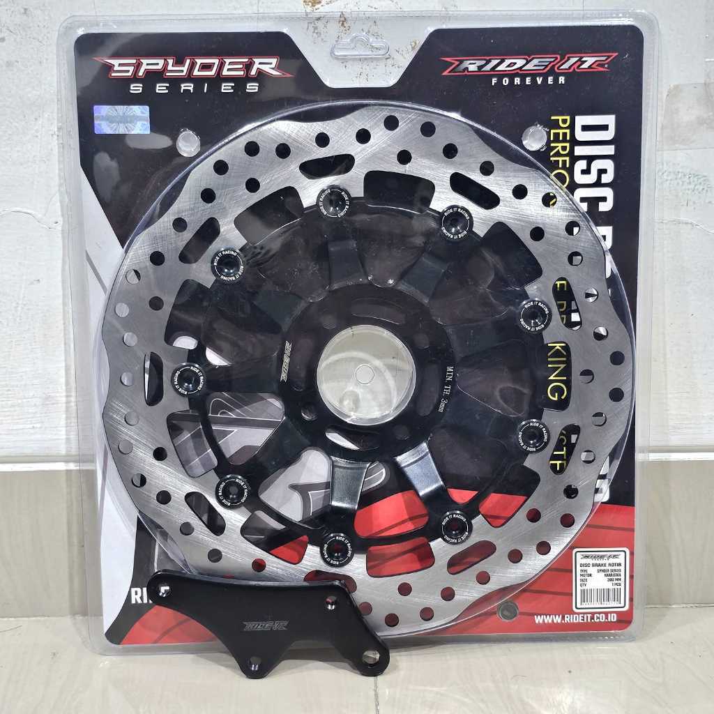 PIRINGAN CAKRAM DEPAN KHARISMA LUBANG 4 MODEL PSM BULAT TDRIVE SPYDER  300 MM