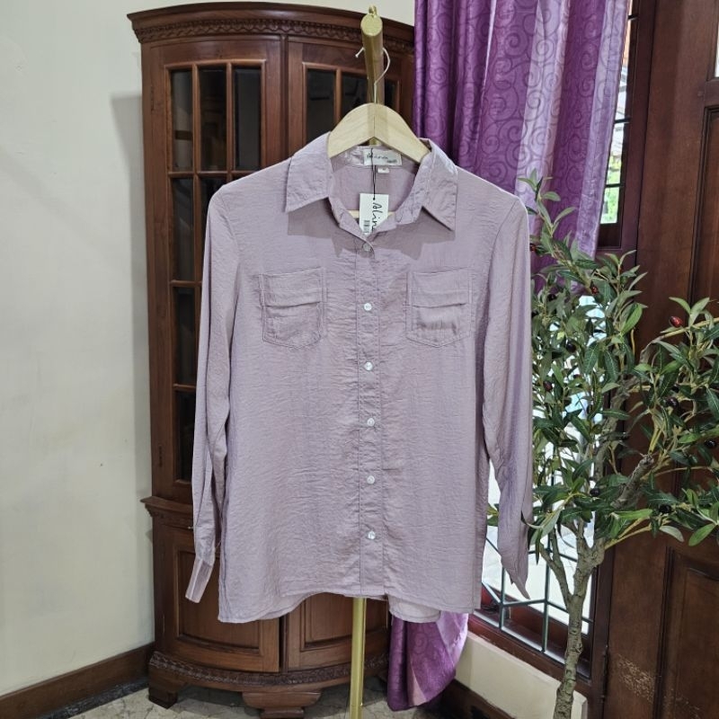 Kemeja Bonia Silk Premium / Kemeja Silk Wanita Terbaru