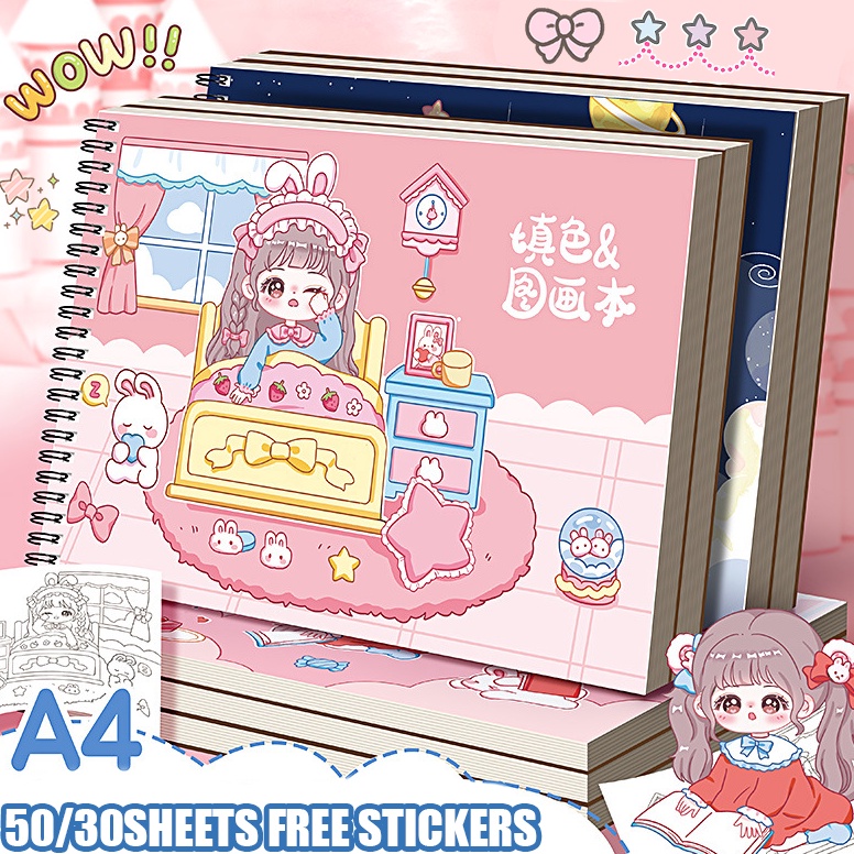 

VKP946 Realpct Buku MewarnaiA4Buku Gambar AnakA4 Buku Mewarnai