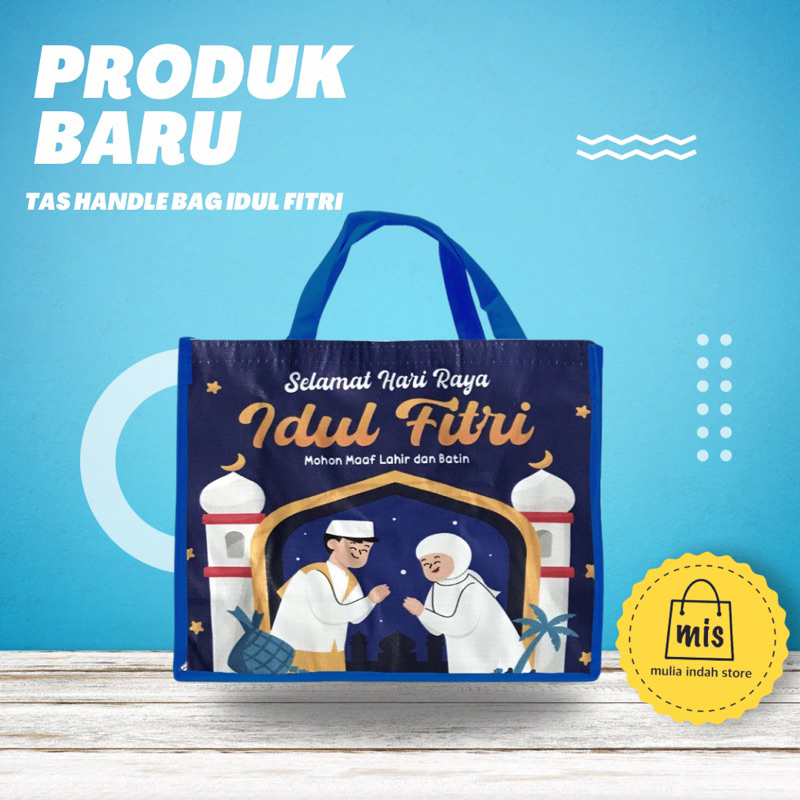 

Goodie Bag Idul Fitri uk 25x30x14 / Spunbond Lebaran Ecer / Tas Handle Idul Fitri Harga Satuan