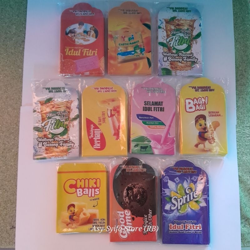 

AMPLOP LEBARAN MOTIF SNACK| AMPLOP THR IDUL FITRI SNACK MEDIUM 6.5×9.5cm (1 pack = 10 lembar)