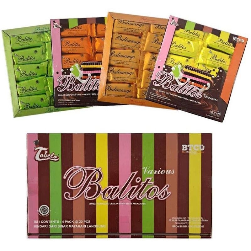 

Cokelat Tobelo Various Balitos 1dus isi 4 pack