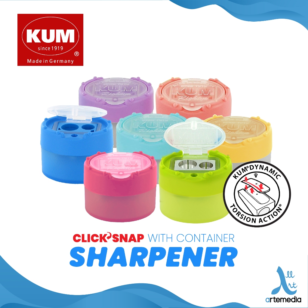 

KUM Sharpener Click Snap Container Rautan Pensil