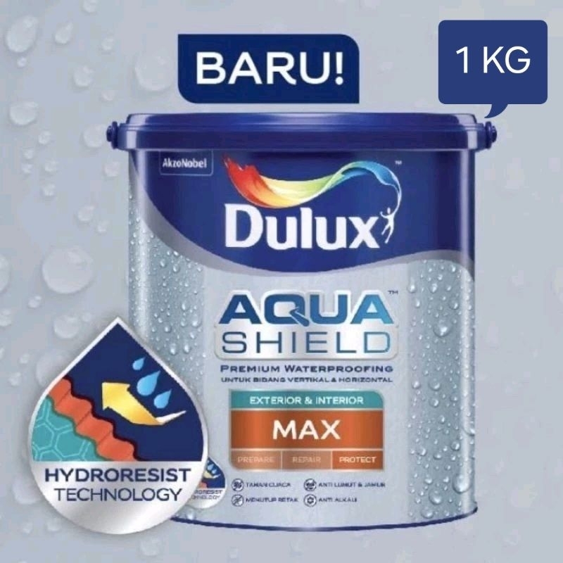 DULUX AQUASHIELD MAX (1 KG) | DULUX AQUA SHIELD MAX | CAT WATERPROOFING / CAT ANTI BOCOR - 1 KG