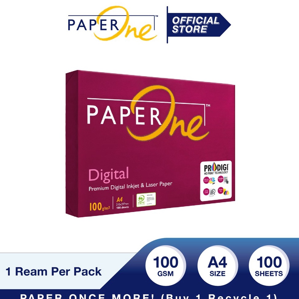 

XAG353 V44859 PaperOne Kertas A4 1gr Digital Retail Pack 1 lembar Kertas HVS A4 Pack Kertas Fotocopy