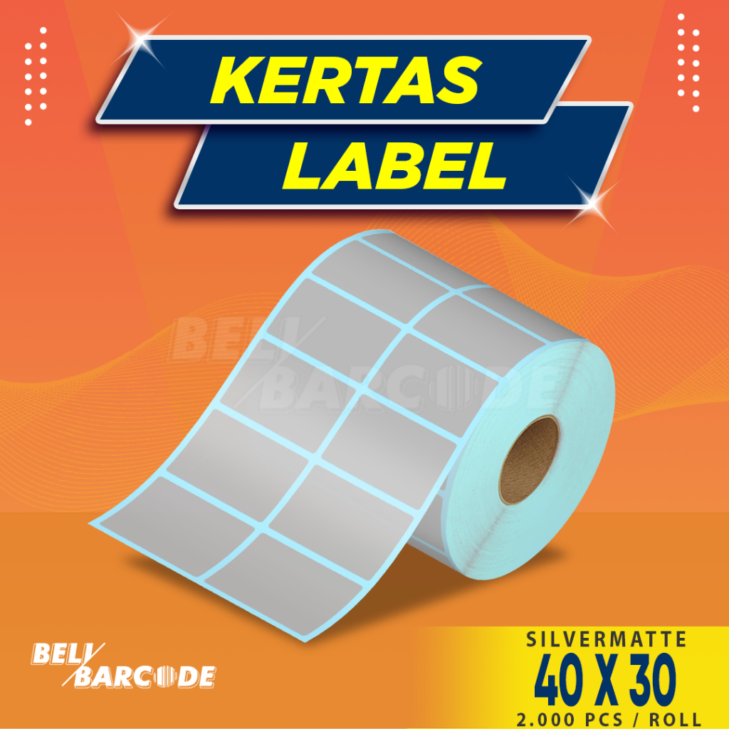 

Label Silvermate 40x30 2 Line 40 x 30 mm Kertas Stiker 2000pcs