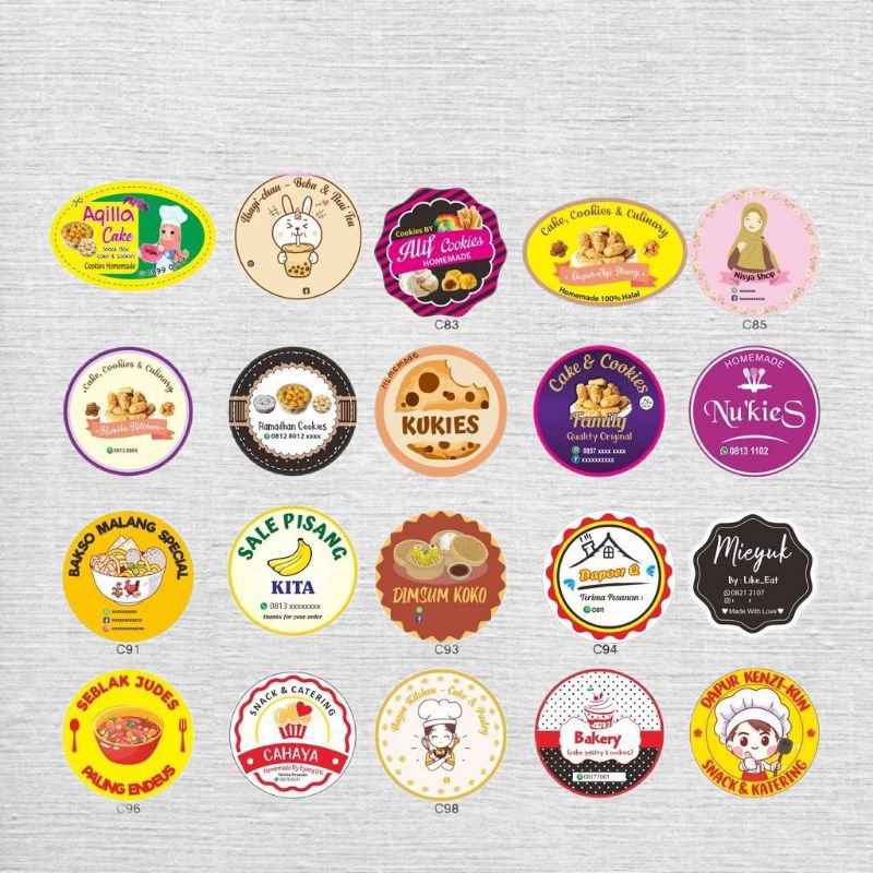 

sticker label makanan
