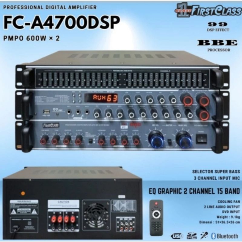 Amplifier Firstclass FC A4700DSP ORIGINAL Firstclass FC A4700 DSP