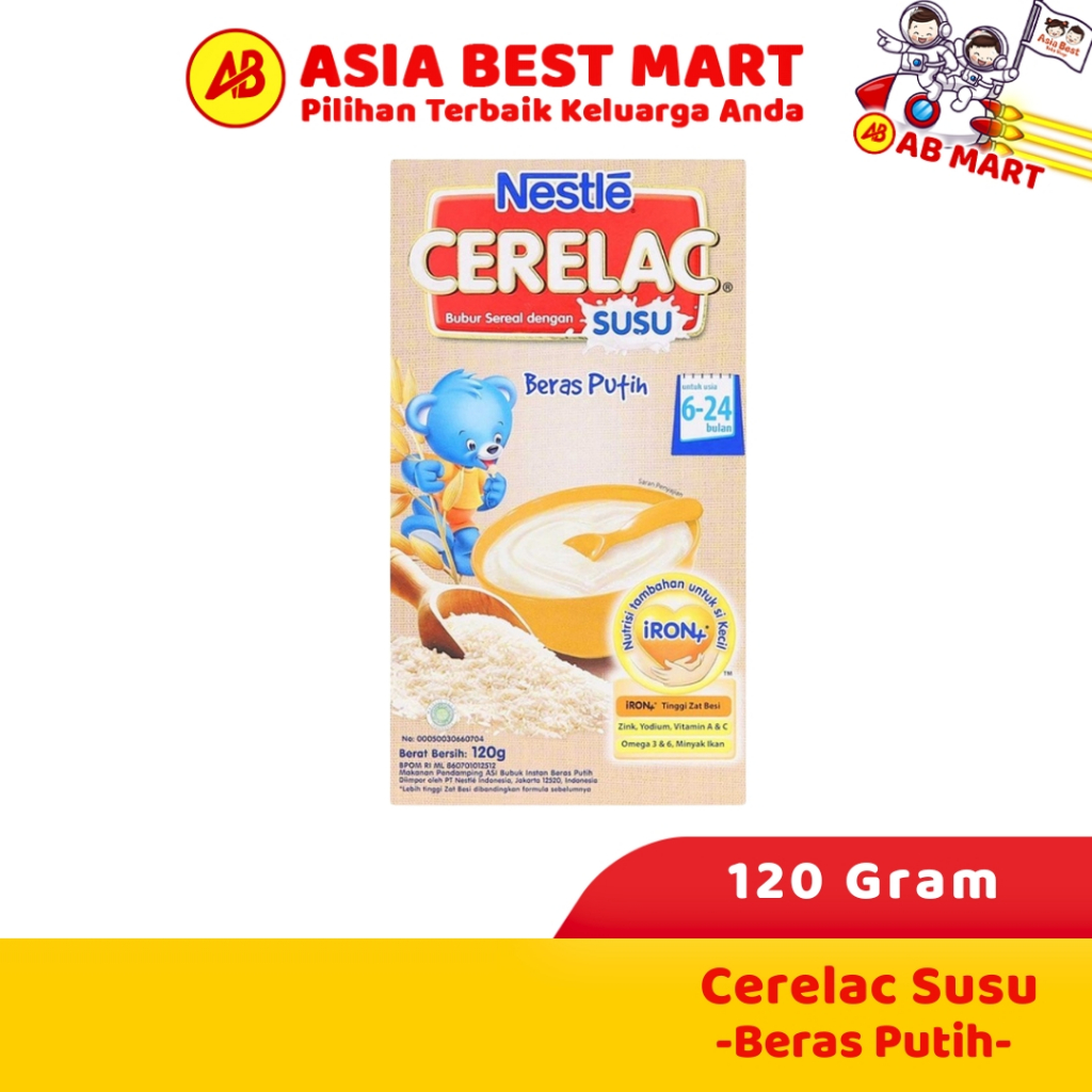 Cerelac Beras Putih Susu 120 Gr / Bubur Anak Mpasi - ASIA BEST