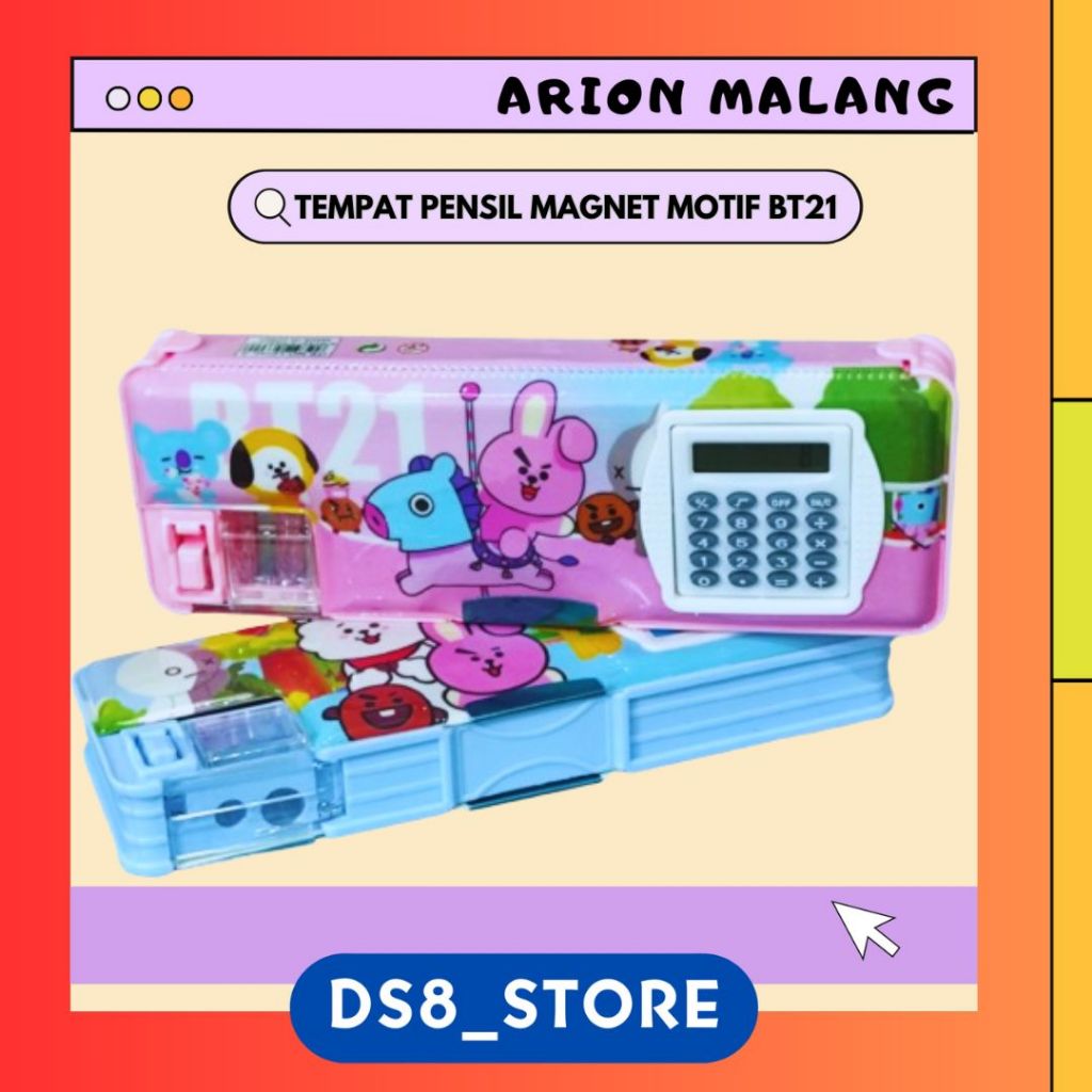 

Pensil Case Magnet / Tepak Magnet / Tempat Pensil Magnet Motif BT21 Besar dan Kecil