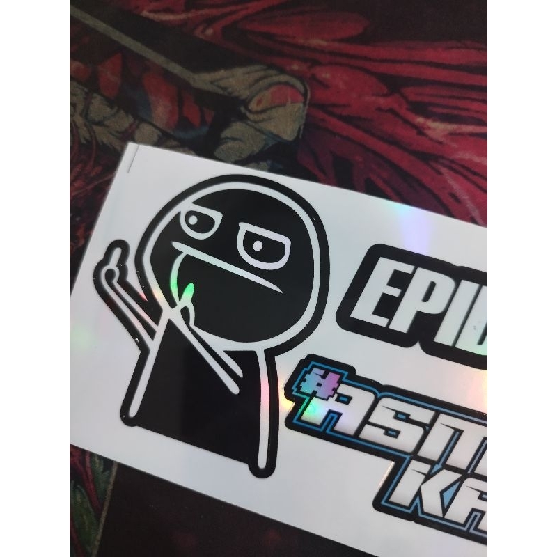 

Stiker Hologram Asmara Kacau Middle Finger