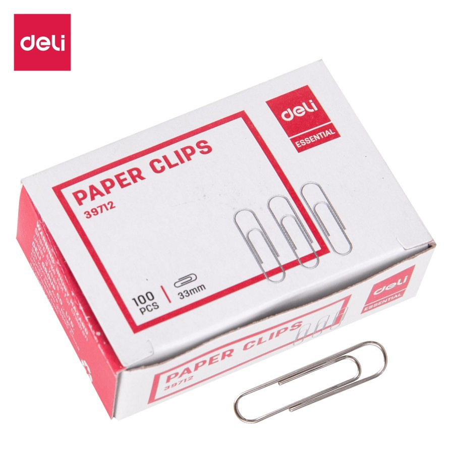 

Klip Kertas Paperclips DELI No.3 isi 100 pcs 39712
