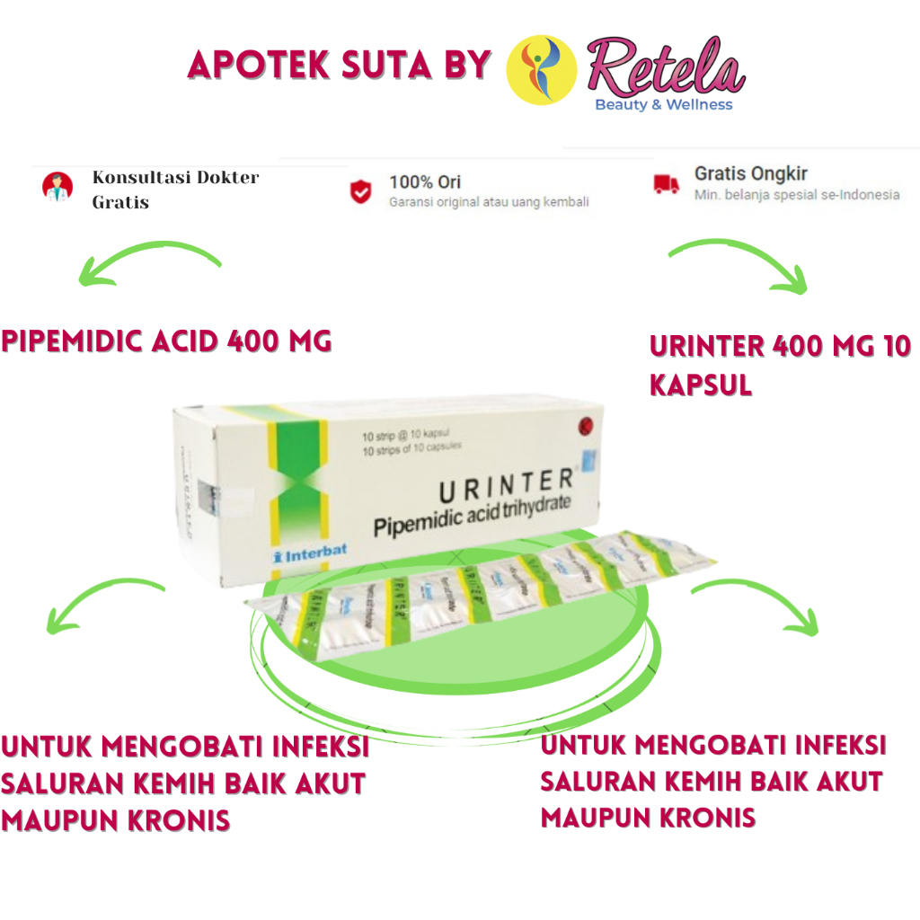 Urinter 400 mg 10 Kapsul