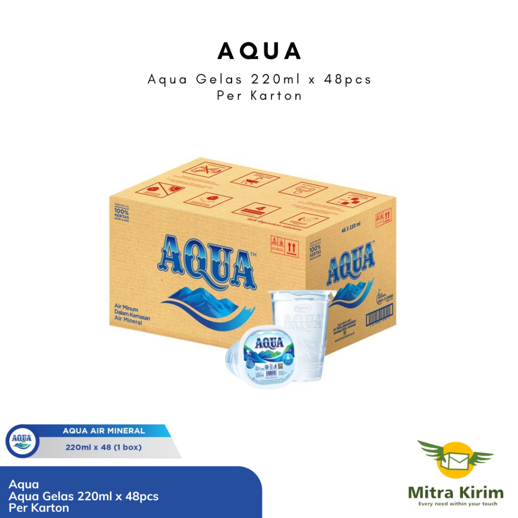 

Aqua Gelas 220ml x 48pcs - Per Karton