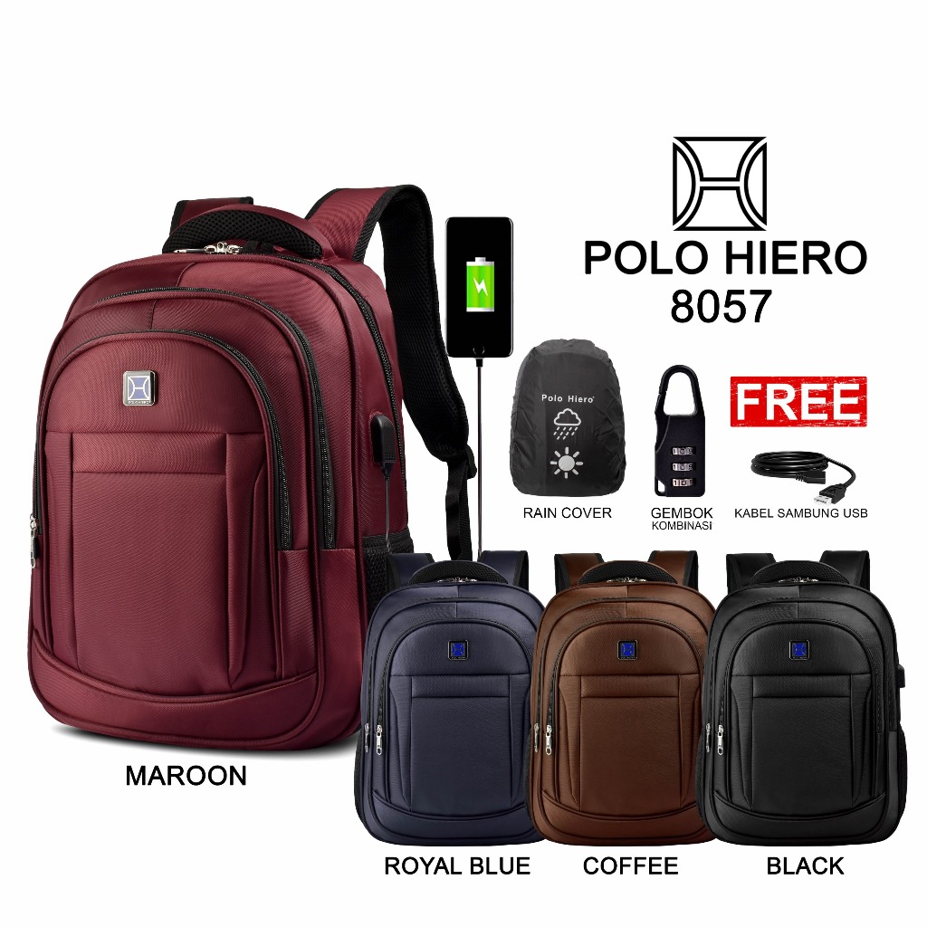 Polo Hiero Tas Ransel Polo Hiero 8057 Tas Backpack Pria