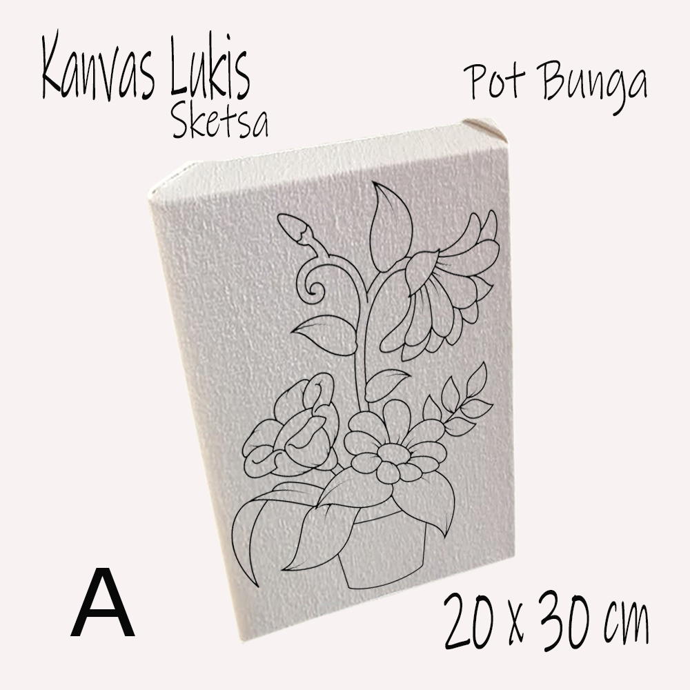 

Kanvas Lukis Sketsa Bunga 20x30