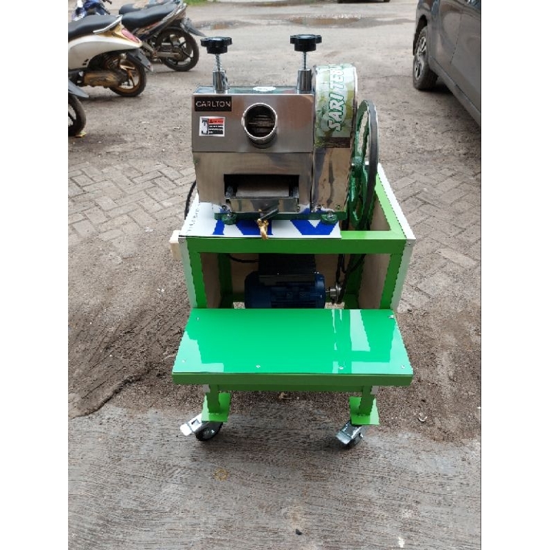 mesin tebu listrik termasuk rangka dan roda